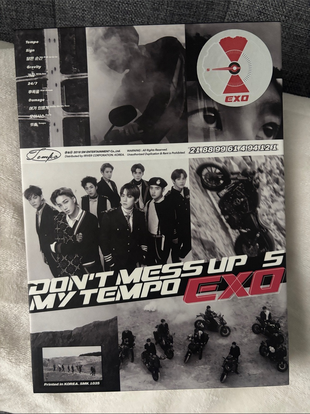 EXO "Don't Mess Up My Tempo" Album - Black, White & Red Cover